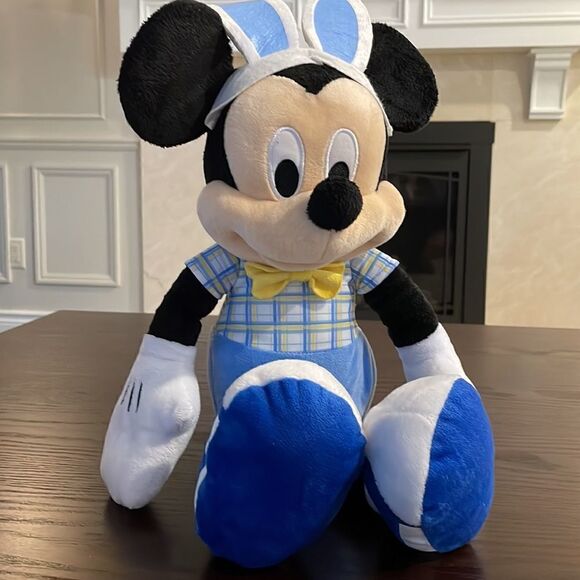 Disney Minnie & Mickey Mouse Plush Stuffed Easter Bunny Costume Pink 15” & 22” - Picture 8 of 12